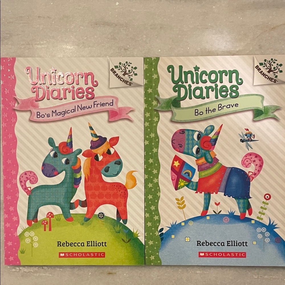 Scholastic Unicorn Diaries Book Pair - Pink and Green